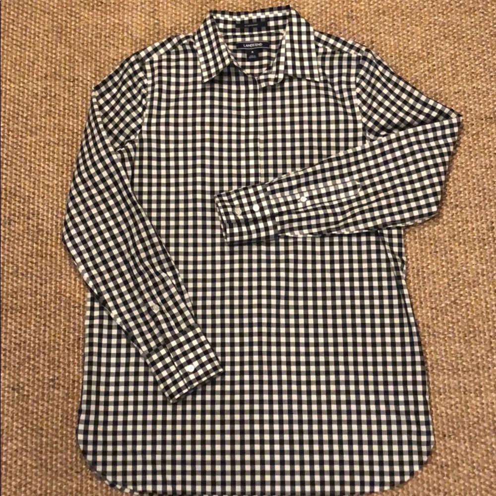 Land’s End No Iron Gingham Check Tunic